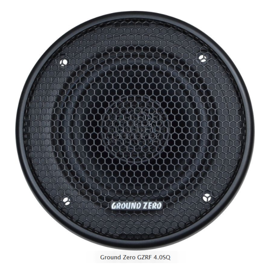 Ground Zero GZRF 4.0SQ 2-drożne głośniki współosiowe o średnicy woofera 102 mm. Moc woofera 70 W RMS. Impedancja 3 Ohm